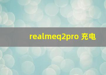 realmeq2pro 充电